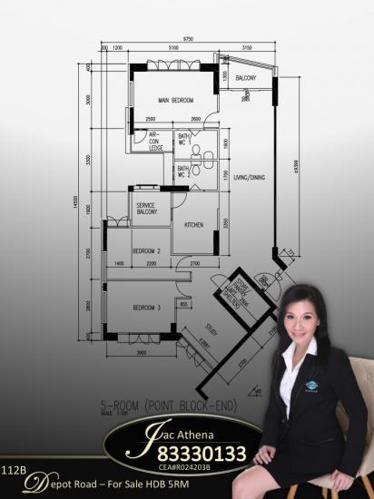 Blk 112B Depot Road (Bukit Merah), HDB 5 Rooms #93625442